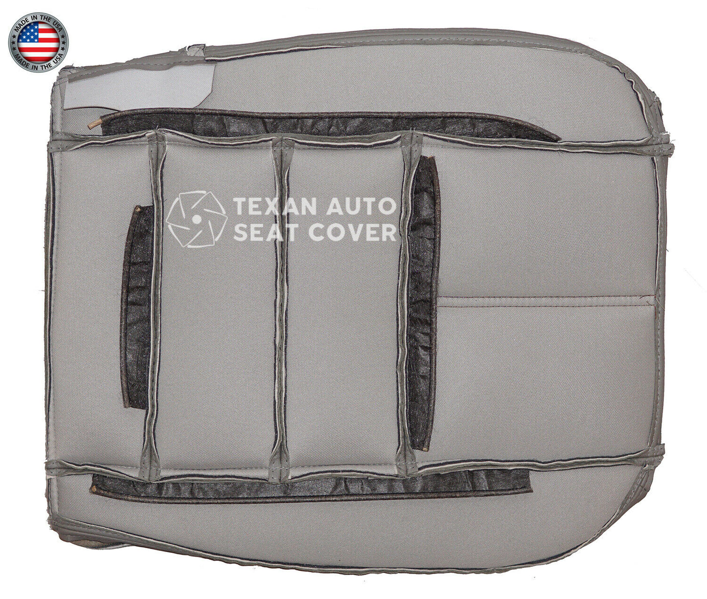 2008, 2009, 2010 Ford F250 F350 F450 F550 Lariat, XLT with Leather Driver Bottom Leather Seat Cover Gray