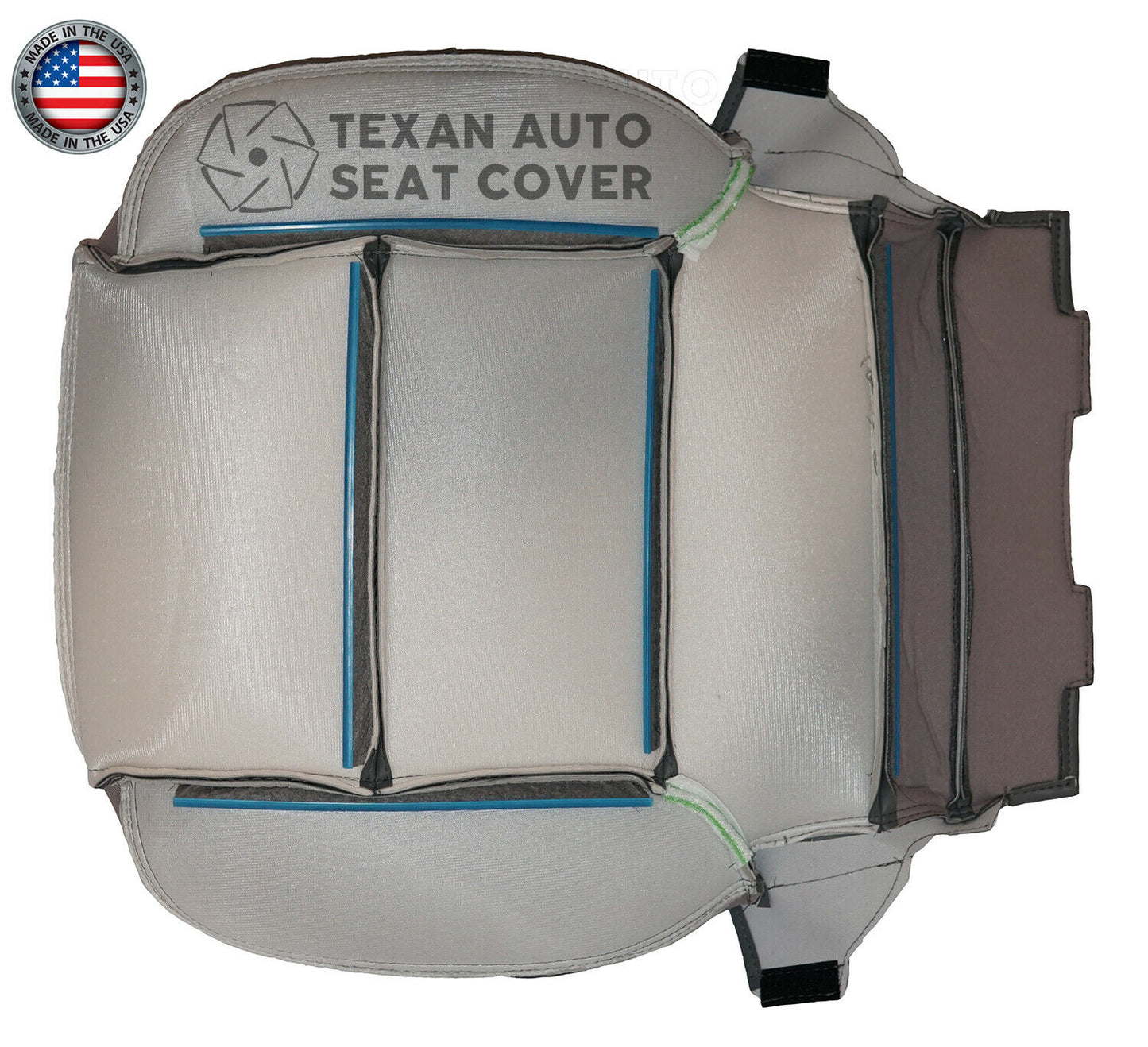 2015-2019 Chevy 3500 FLATBED Utility Bed-Driver Bottom VINYL Seat Cover Gray