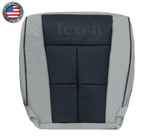 2007 to 2014 Lincoln Navigator Passenger Side Bottom Perforated Leather Seat Cover Gray/Black