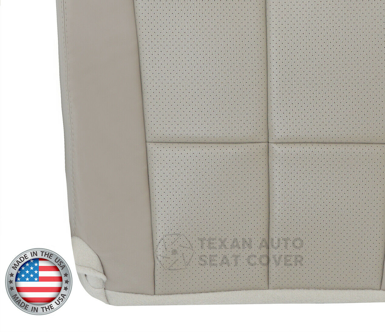 2007, 2008, 2009, 2010, 2011, 2012, 2013, 2014 Lincoln Navigator Driver Bottom Perforated Synthetic Leather Seat Cover Gray