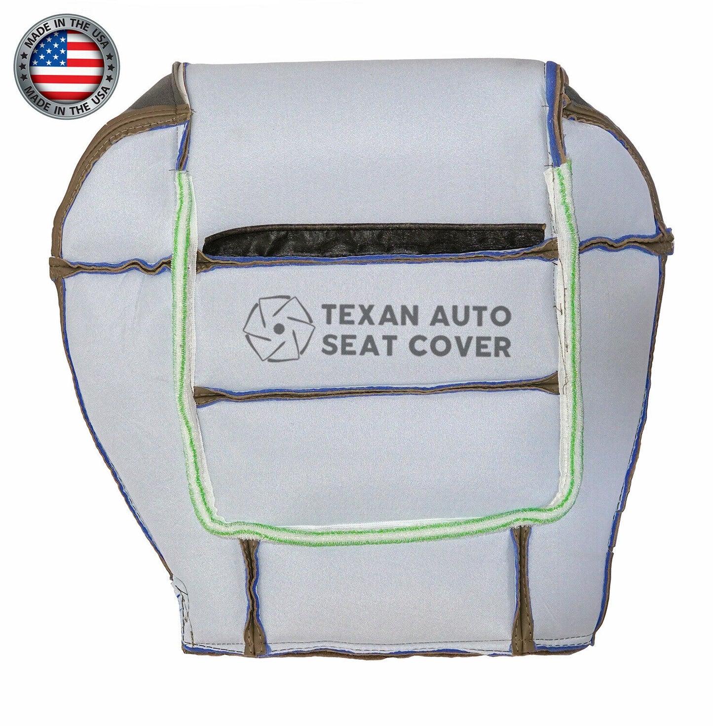 2001, 2002 Ford F150 Lariat Single Crew, Super crew, Crew Cab Driver Bottom Leather Seat Cover Tan