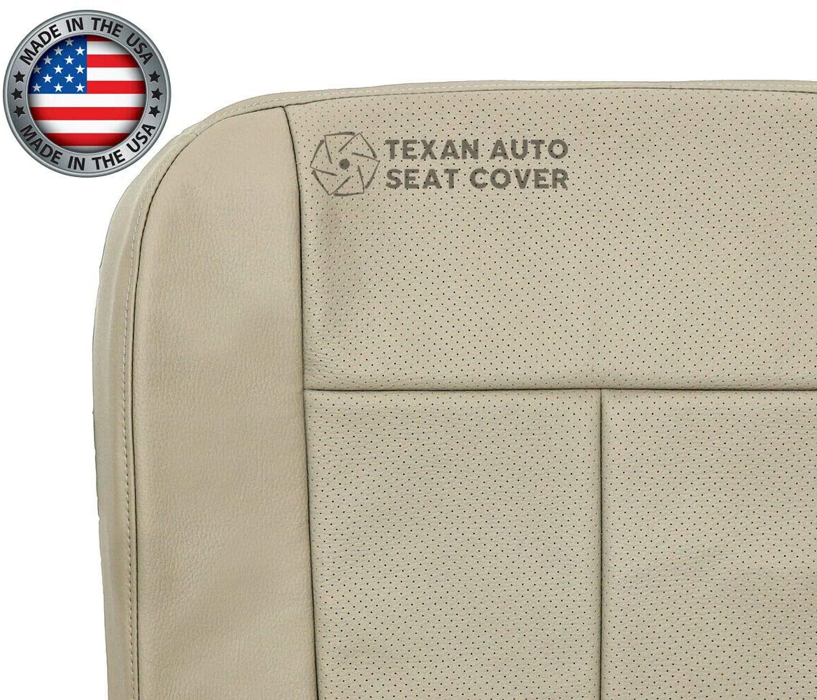 2007 to 2014 Ford Expedition Passenger Side Bottom Perforated Leather Replacement Seat Cover Tan