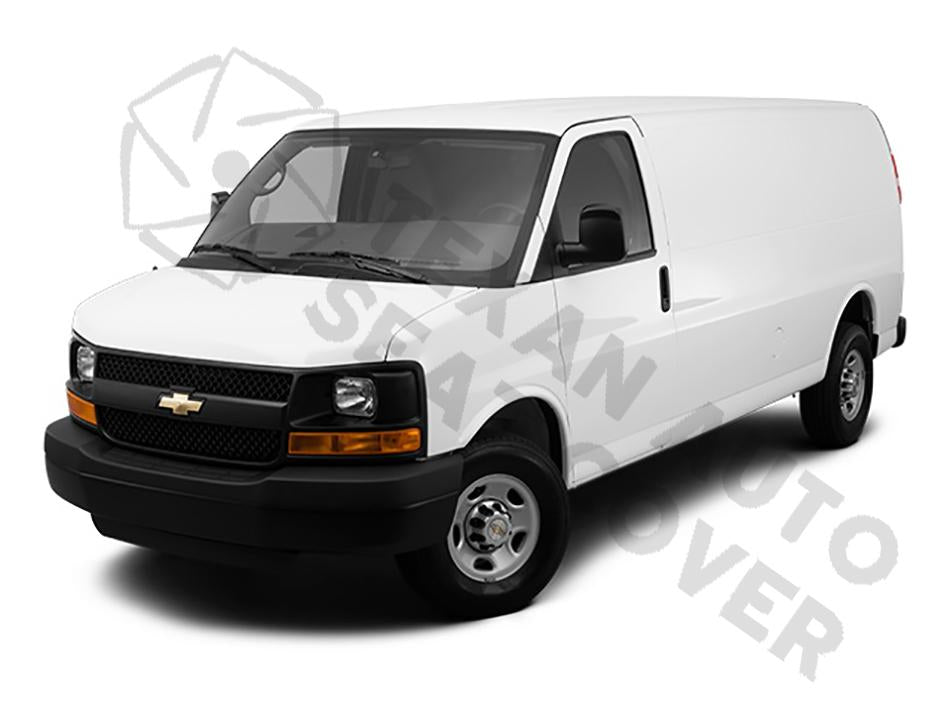 1997 to 2002 Chevy Express Van Driver Side Bottom Synthetic Leather Replacement Seat Cover Dark Gray