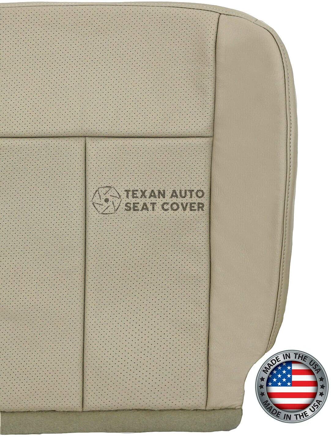 2007 to 2014 Ford Expedition Passenger Side Bottom Perforated Leather Replacement Seat Cover Tan