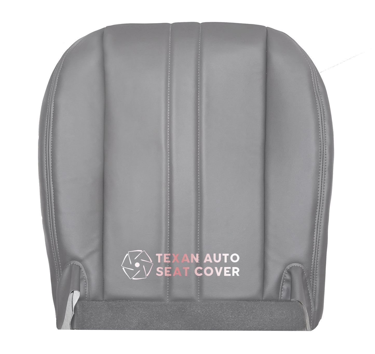 1997 to 2002 Chevy Express Van Driver Side Bottom Synthetic Leather Replacement Seat Cover Gray