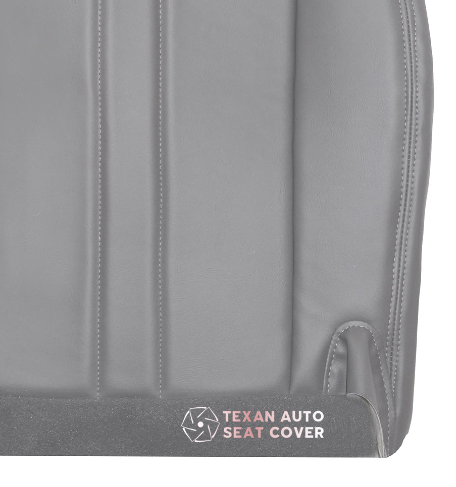 1997 to 2002 Chevy Express Van Driver Side Bottom Synthetic Leather Replacement Seat Cover Gray
