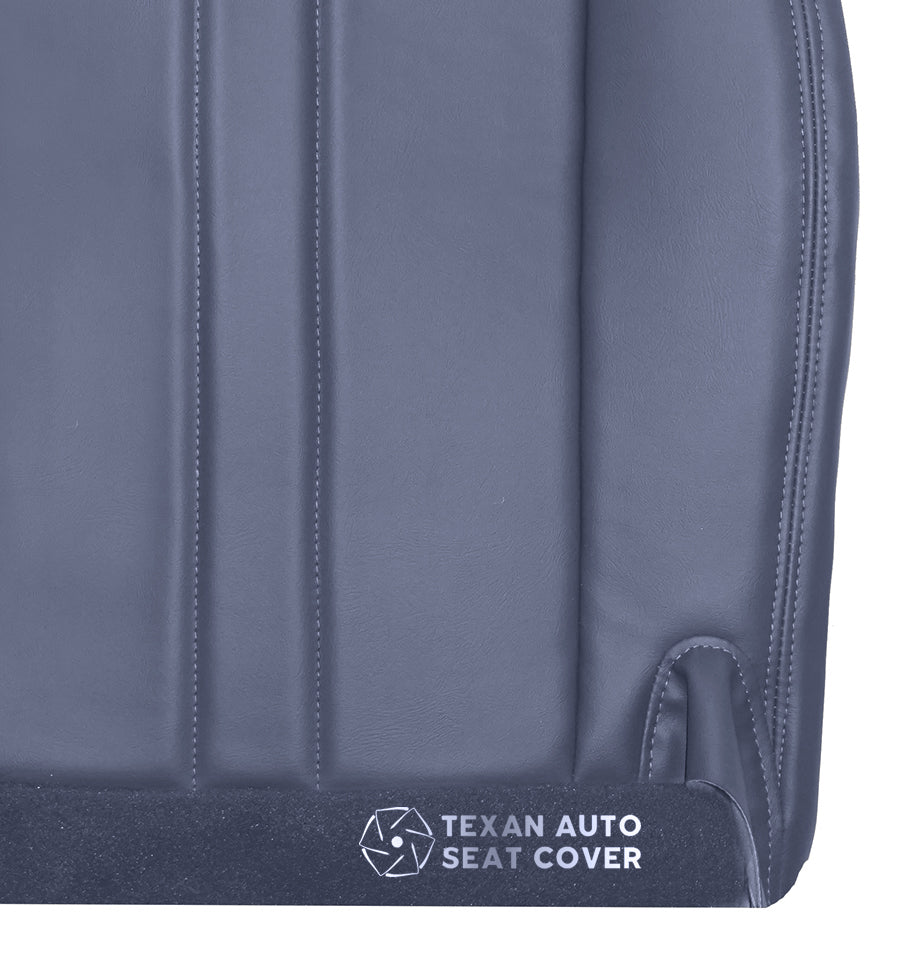 1997 to 2002 Chevy Express Passenger Side Bottom Synthetic Leather Replacement Seat Cover Blue