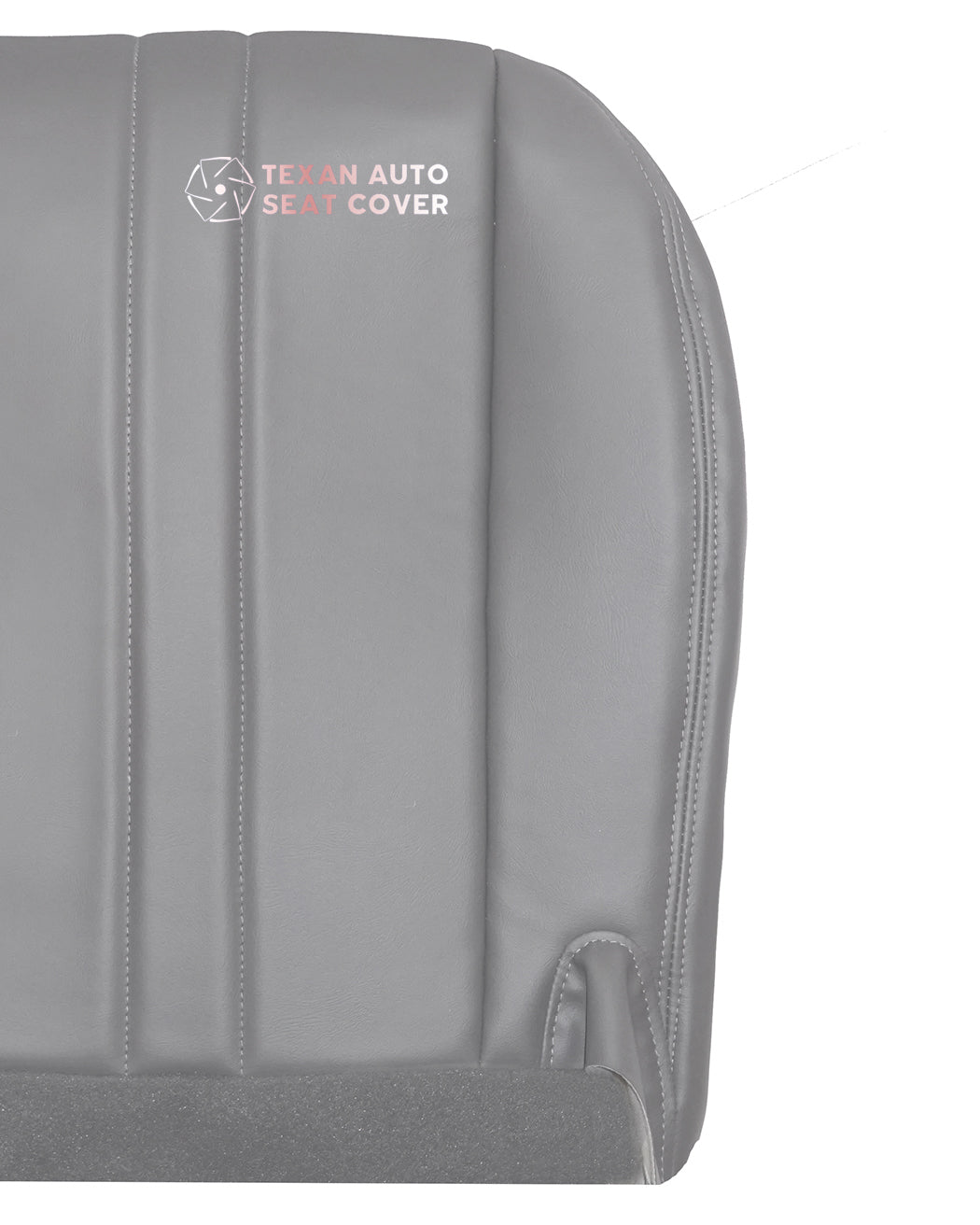 1997 to 2002 Chevy Express Van Driver Side Bottom Synthetic Leather Replacement Seat Cover Gray