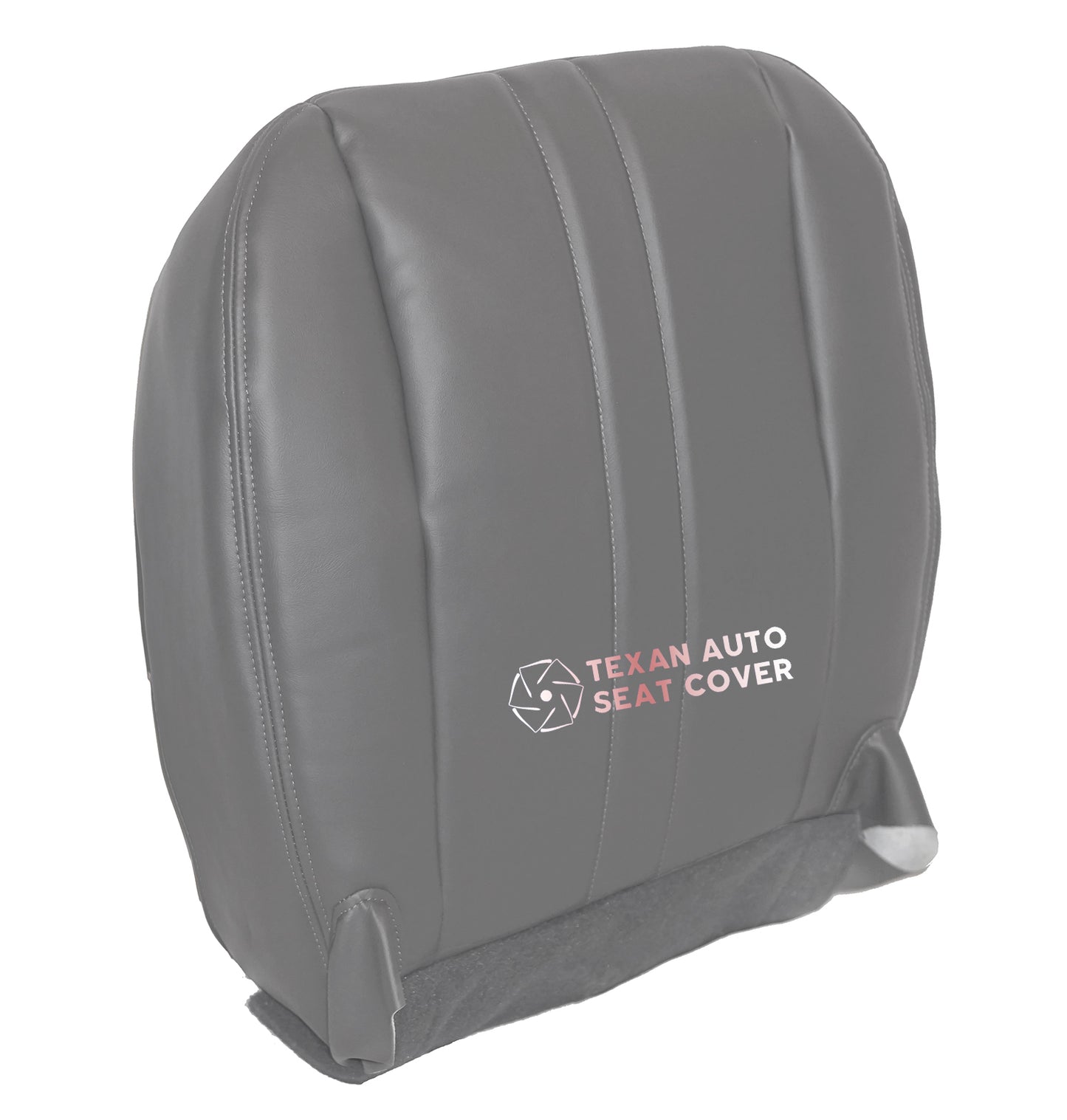 1997 to 2002 Chevy Express Van Driver Side Bottom Synthetic Leather Replacement Seat Cover Gray
