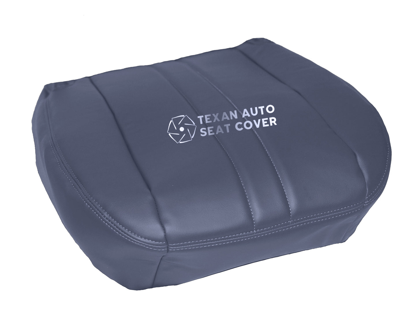 1997 to 2002 Chevy Express Driver Side Bottom Synthetic Leather Replacement Seat Cover Blue