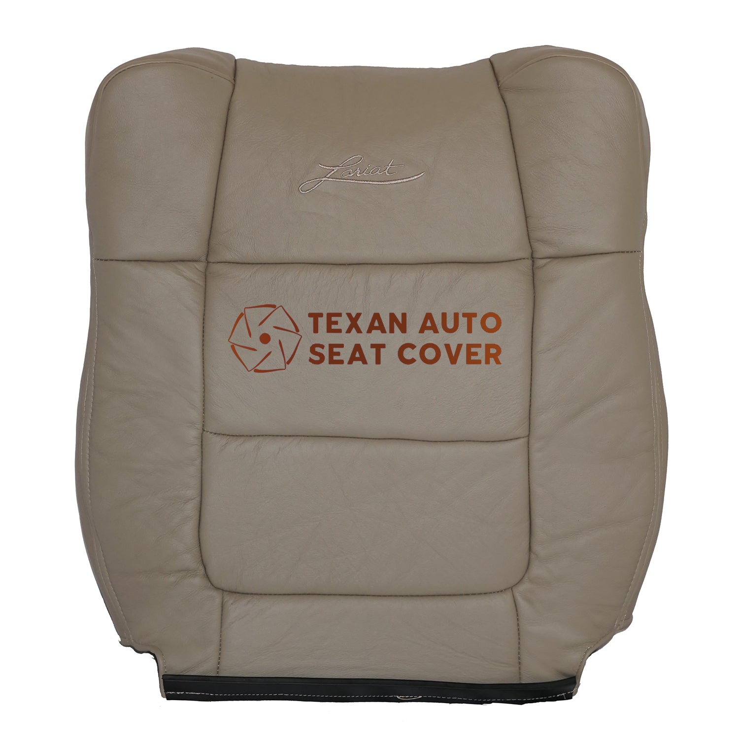 2001, 2002 Ford F150 Lariat Driver Lean Back Leather Seat Cover Tan