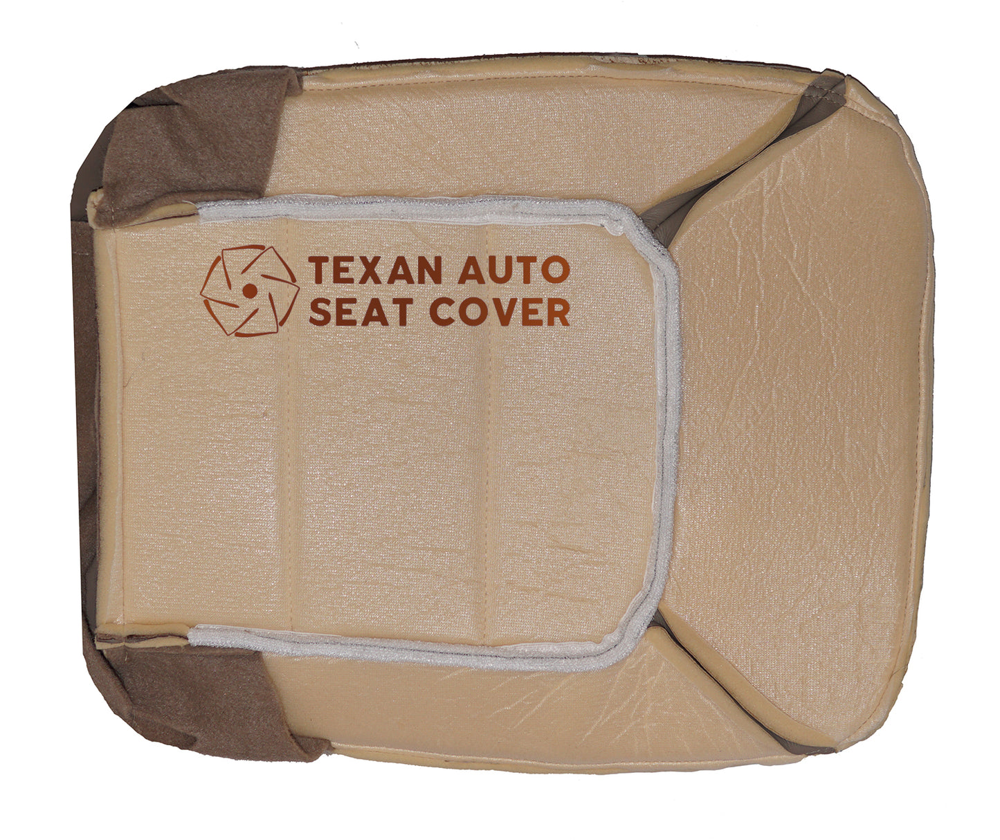 2003 to 2006 Ford Expedition Eddie Bauer Passenger Bottom Perforated Synthetic Leather Seat Cover 2tone Dark Tan
