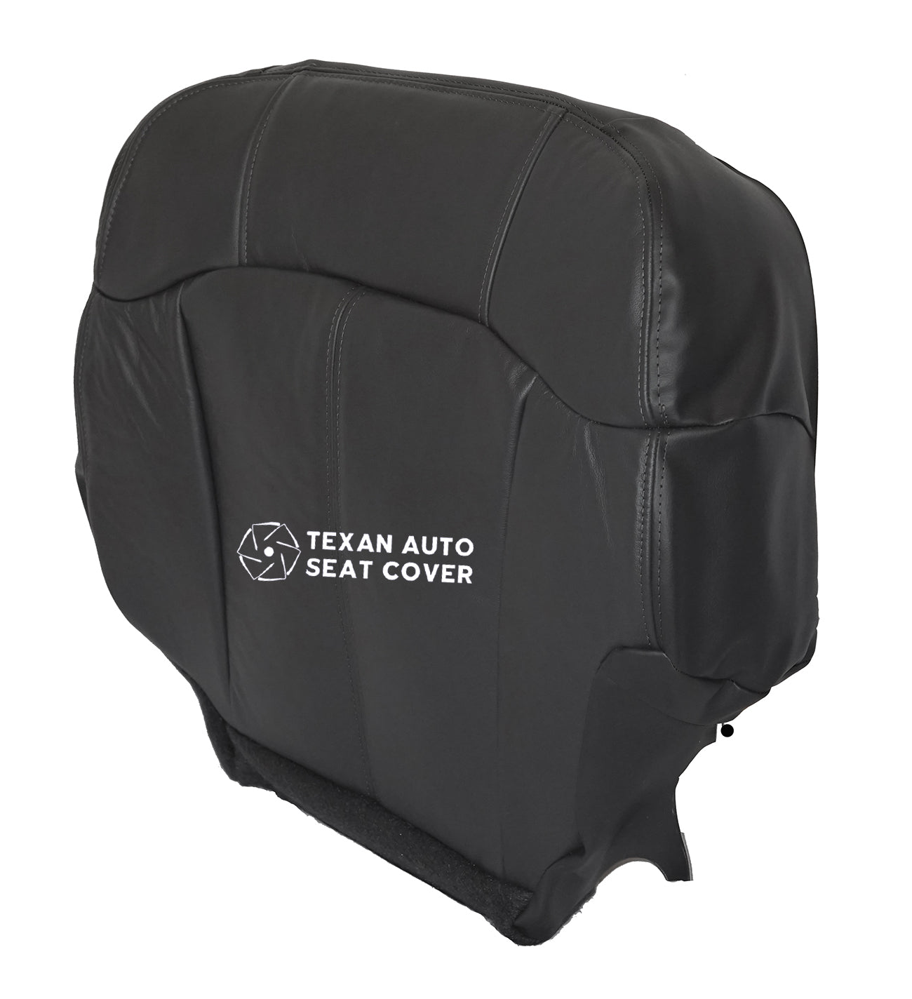 2000 to 2002 Chevy Silverado Driver Side Bottom Leather Replacement Seat Cover Dark Gray