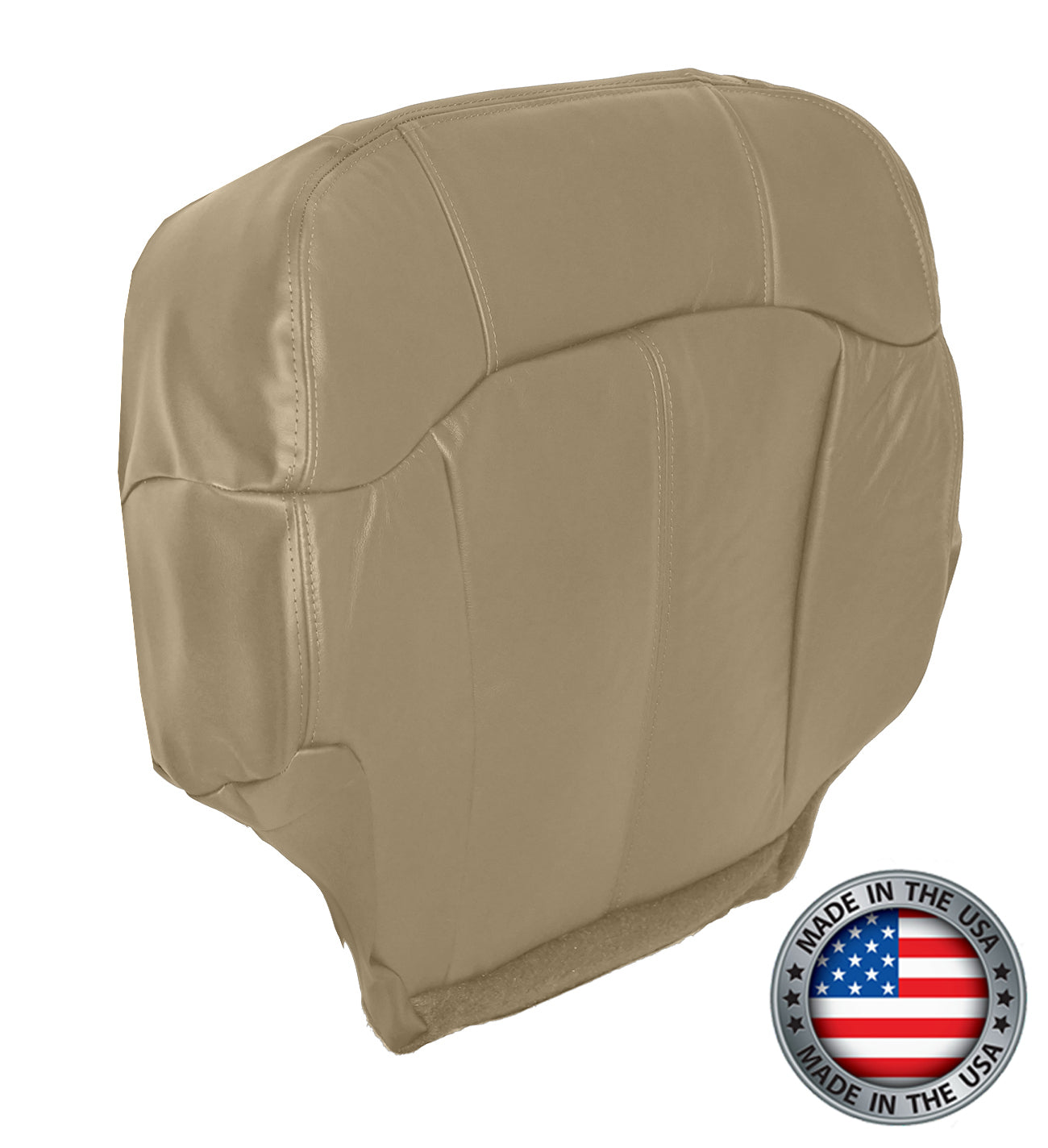 2000 to 2002 Chevy Silverado Passenger Side Bottom Leather Replacement Seat Cover Tan