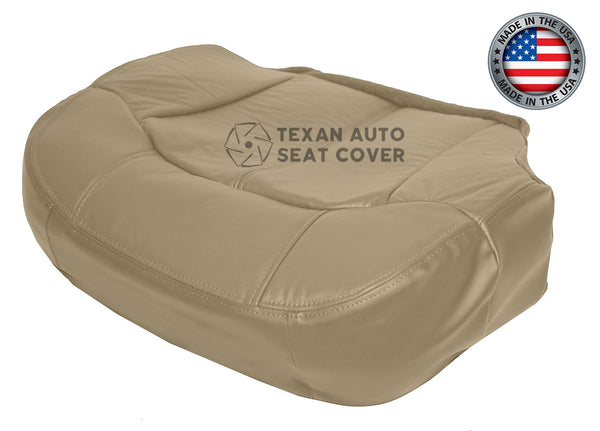 2000 to 2002 Chevy Silverado Driver Side Bottom Synthetic Leather Replacement Seat Cover Tan