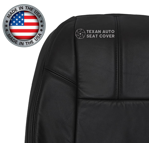 2007 to 2014 Chevy Silverado Passenger Lean Back Synthetic Leather Seat Cover Black