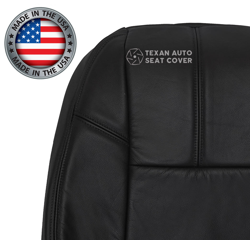 2007 to 2014 Chevy Tahoe/Suburban LS, LT, LTZ Passenger Side Lean Back Synthetic Leather Replacement  Seat Cover Black