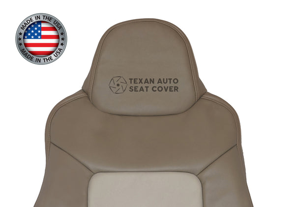 2003 to 2006 Ford Expedition Eddie Bauer. 4X4, 2WD, 4.6L, 5.4L Driver Lean Back Vinyl Seat Cover Tan