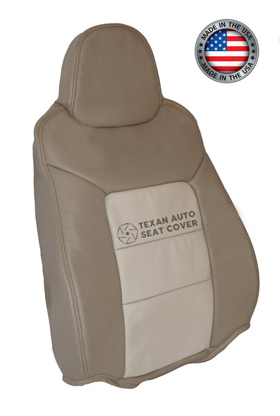 2003 to 2006 Ford Expedition Eddie Bauer. 4X4, 2WD, 4.6L, 5.4L Driver Lean Back Vinyl Seat Cover Tan