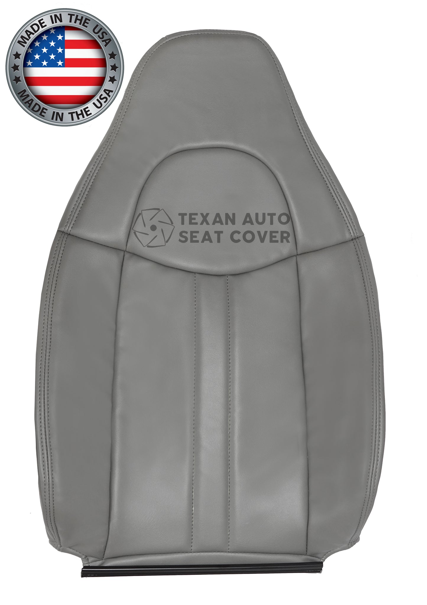 1997 to 2016 Chevy Express  Van Passenger Side Lean Back Synthetic Leather Replacement  Seat Cover Gray
