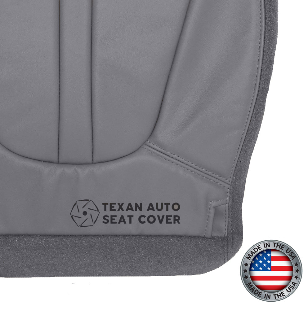 1997 to 2002 Ford Expedition Eddie Bauer, XLT Driver Side Bottom Synthetic Leather Replacement Seat Cover Gray