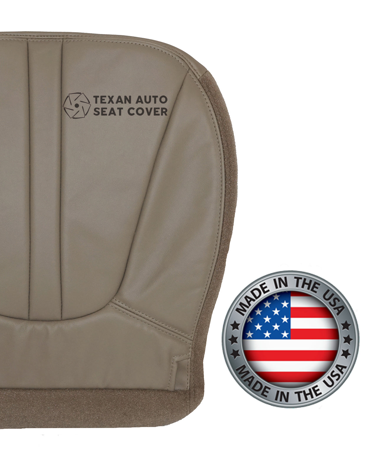 2000 to 2003 Ford Expedition Eddie Bauer, XLT, 4x4, 2WD, 4.6L, 5.4L Passenger Bottom Vinyl Seat Cover Tan