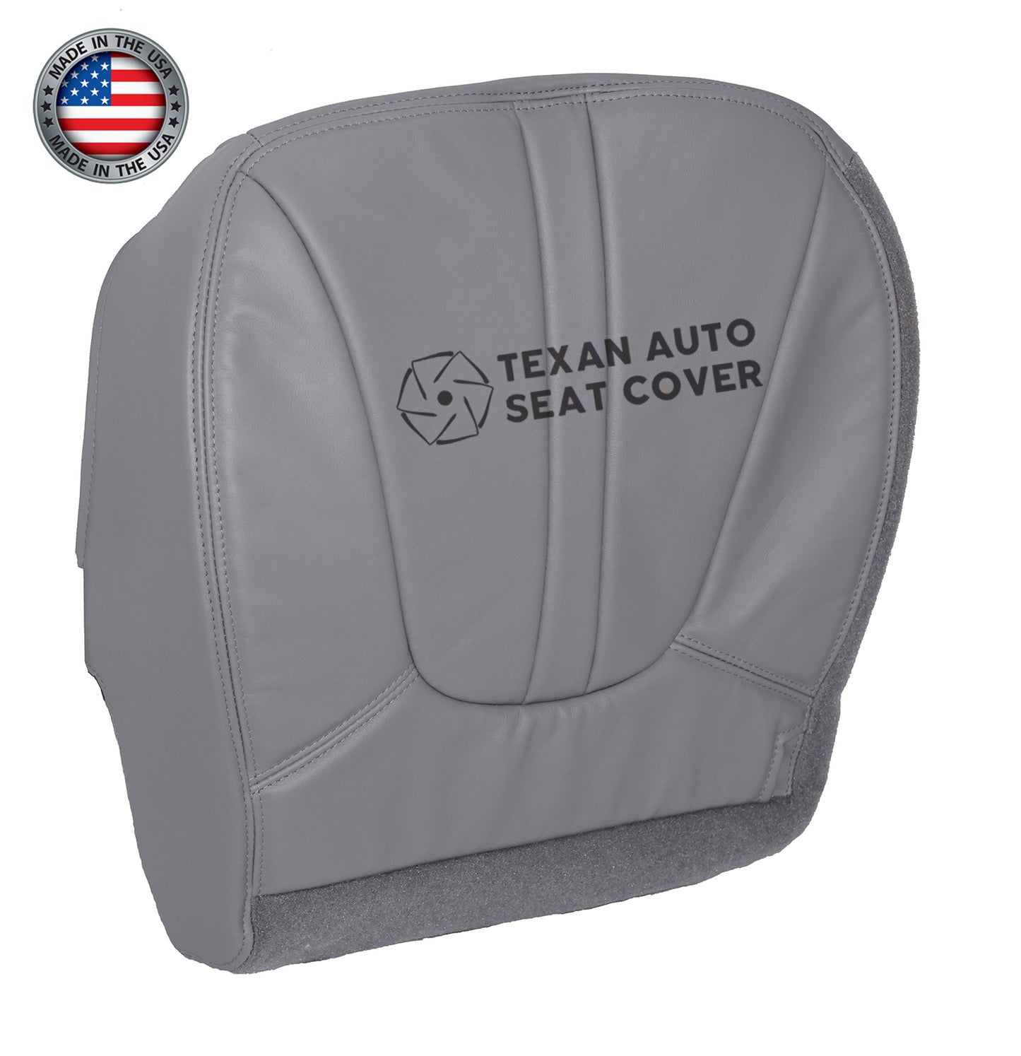 1997 to 2002 Ford Expedition Eddie Bauer, XLT Passenger Side Bottom Synthetic Leather Replacement Seat Cover Gray