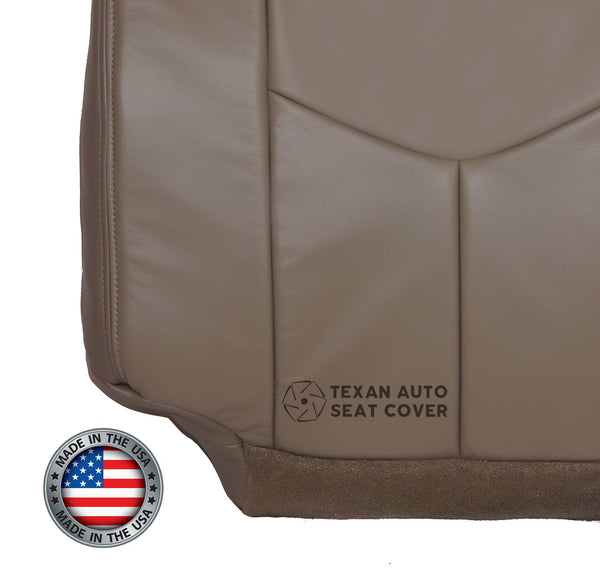 2003 to 2007 Chevy Silverado Driver Bottom Leather Seat Cover Tan