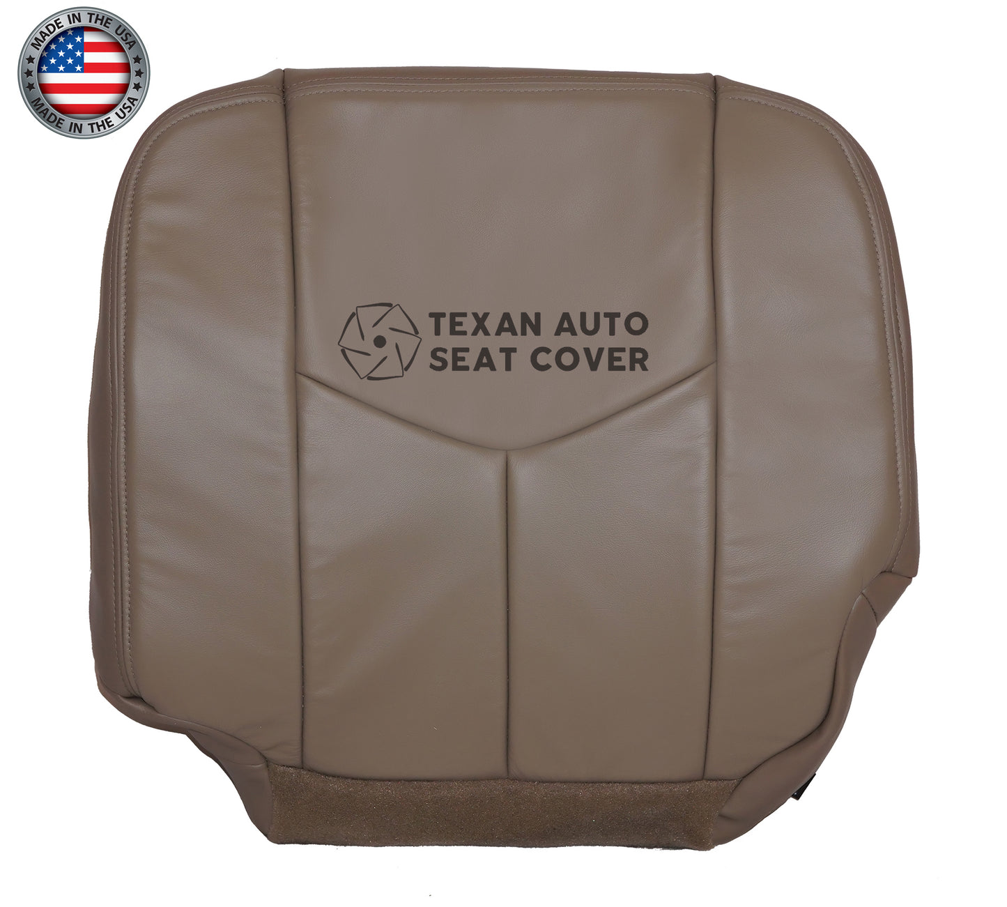 2003 to 2007 Chevy Silverado Driver Bottom Leather Seat Cover Tan