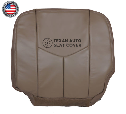 2003 to 2007 Chevy Silverado Driver Bottom Leather Seat Cover Tan