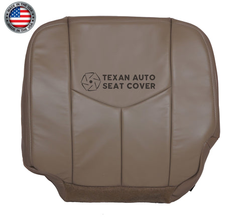 2003 to 2007 Chevy Silverado Driver Bottom Leather Seat Cover Tan