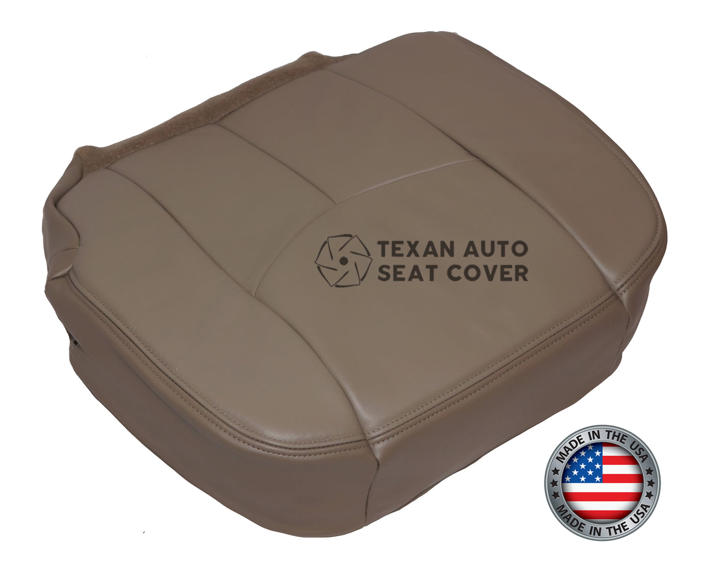 2003 to 2007 Chevy Silverado Driver Bottom Leather Seat Cover Tan