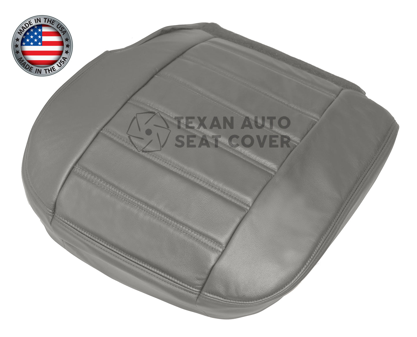 2003, 2004, 2005, 2006, 2007 Hummer H2 SUV, SUT Passenger Side Bottom Leather Seat Cover Wheat Gray