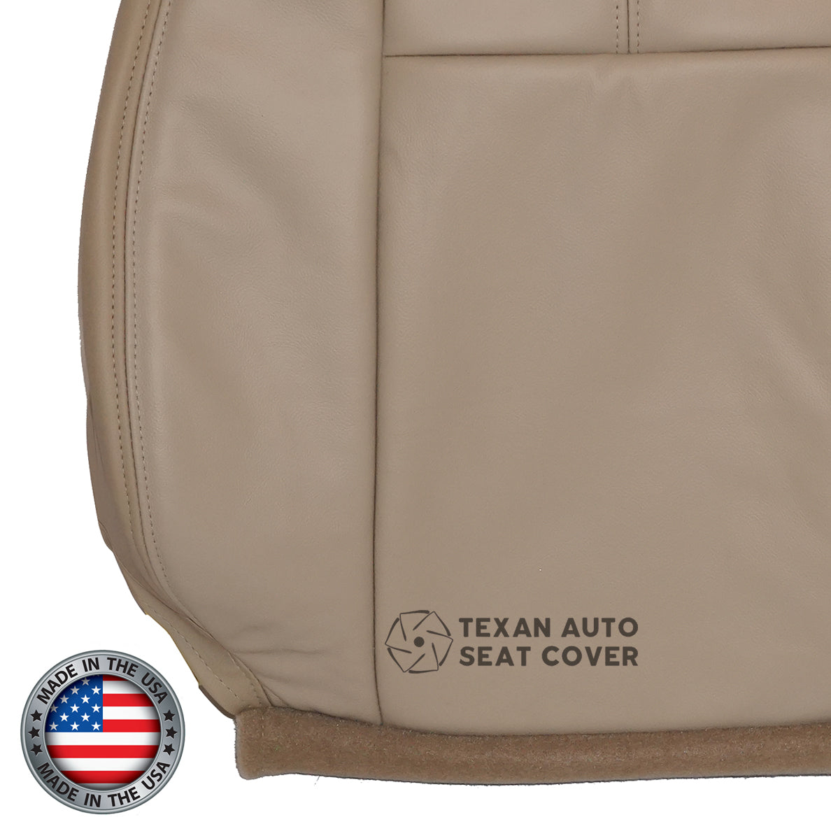 2007 to 2014 Chevy Silverado Passenger Lean Back Synthetic Leather Seat Cover Tan