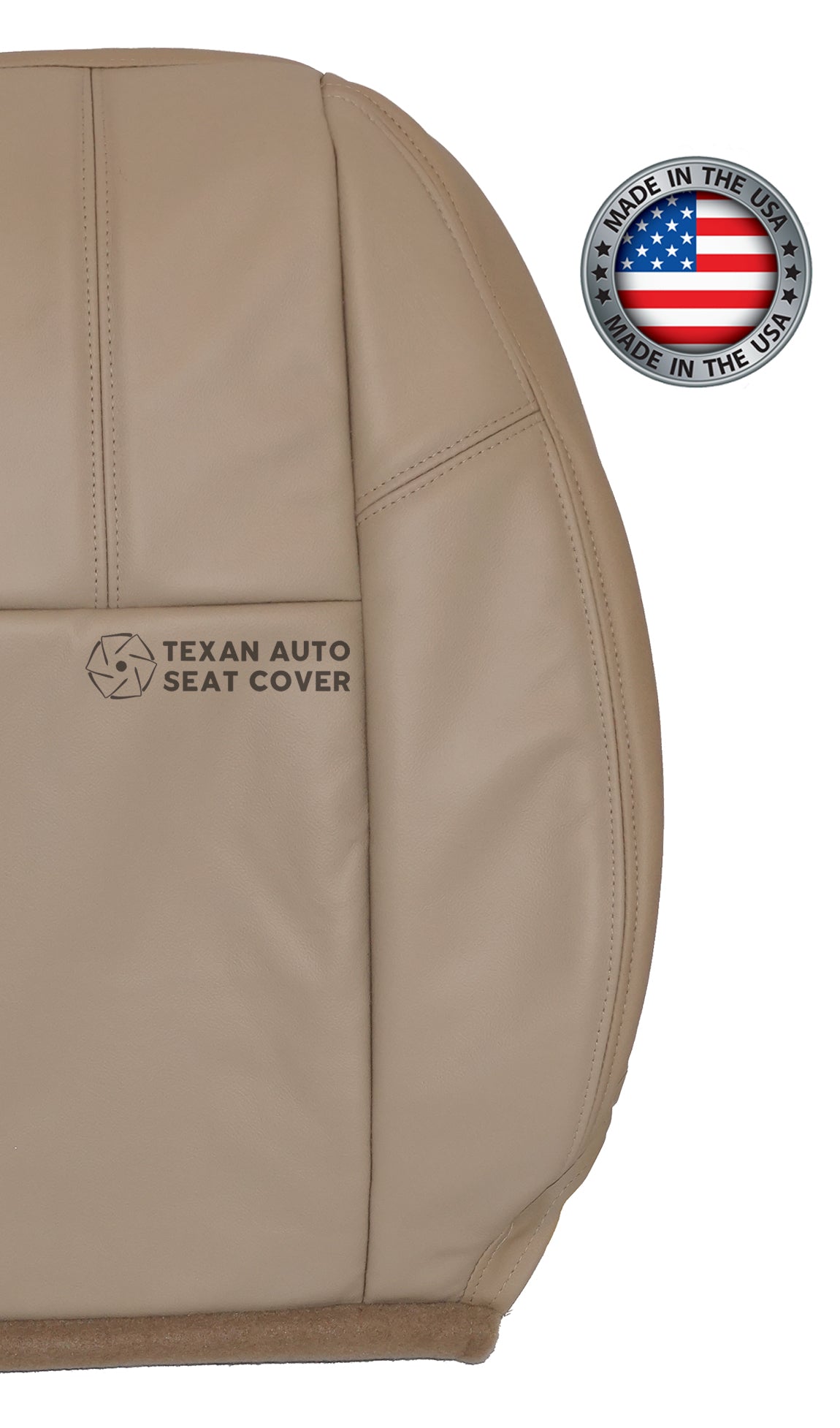 2007 to 2014 Chevy Silverado Passenger Lean Back Synthetic Leather Seat Cover Tan