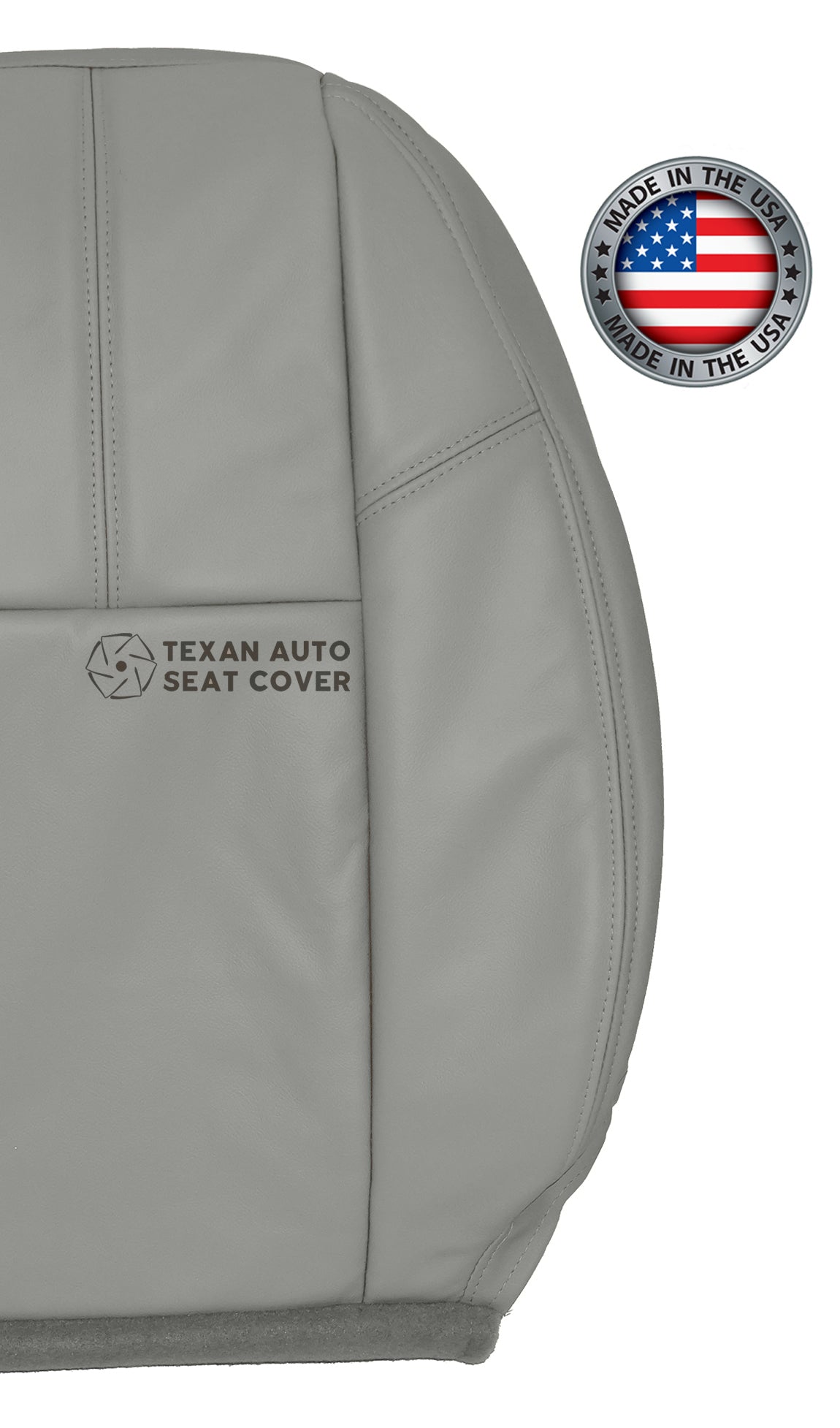 2007, 2008, 2009, 2010, 2011, 2012, 2013, 2014 Chevy Tahoe LT, LS, LTZ, Z71 Driver Side Lean Back Leather Replacement Seat Cover Gray