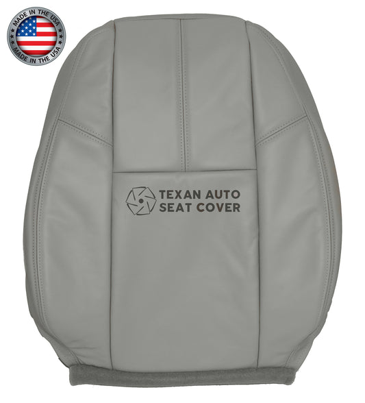 2007 to 2014 Chevy Silverado Driver Side Lean Back Synthetic Leather Seat Cover Gray