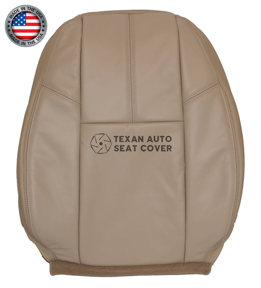 2007 to 2014 Chevy Silverado Passenger Lean Back Synthetic Leather Seat Cover Tan