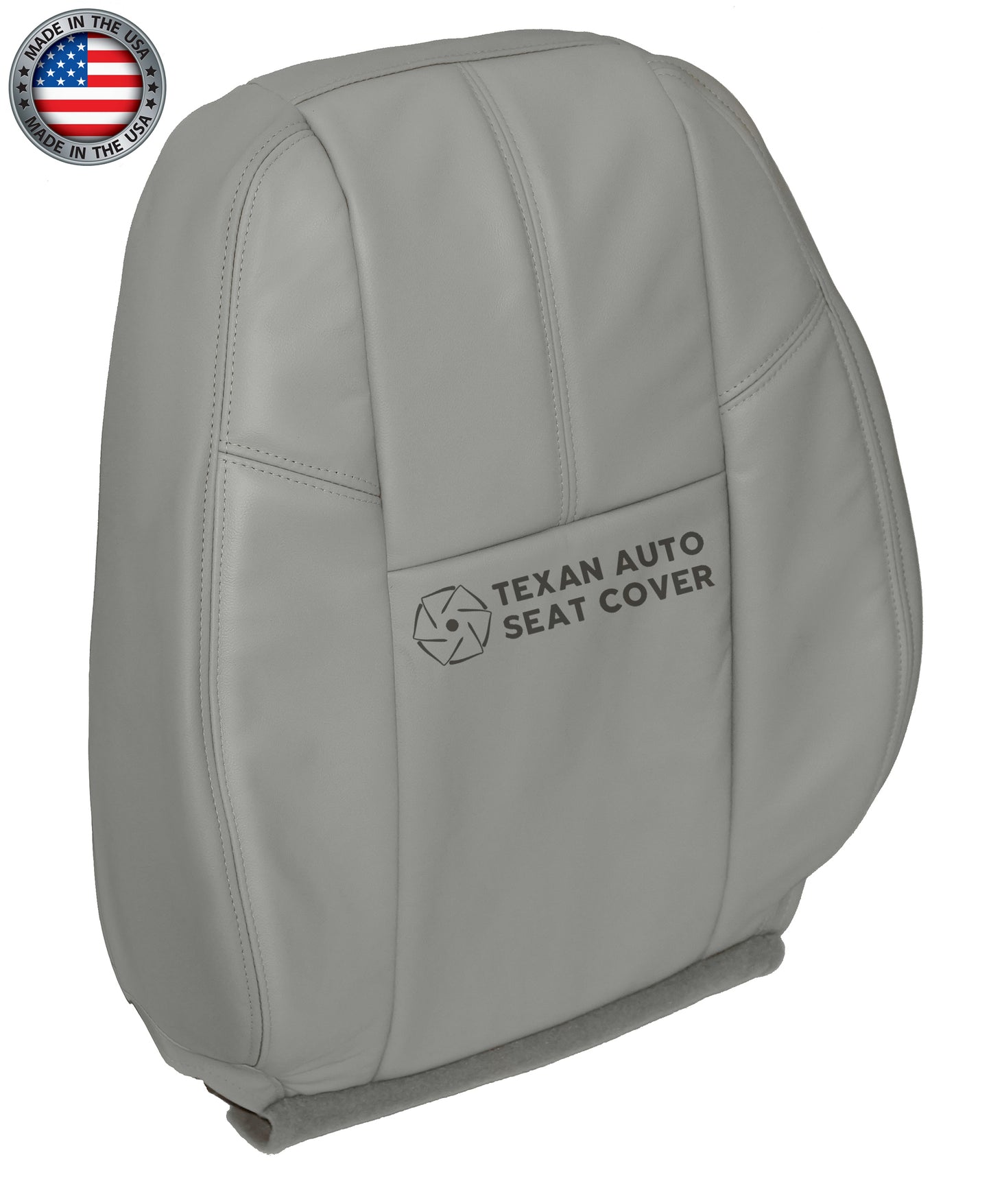 2007, 2008, 2009, 2010, 2011, 2012, 2013, 2014 Chevy Tahoe LT, LS, LTZ, Z71 Driver Side Lean Back Leather Replacement Seat Cover Gray
