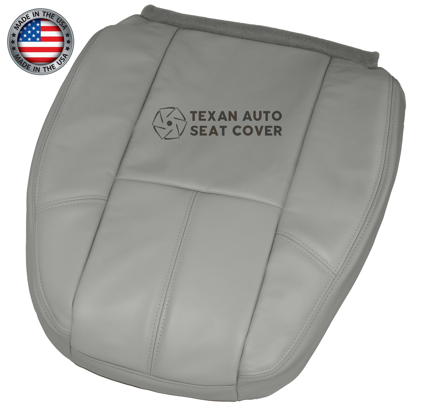 2007 to 2014 Chevy Silverado Passenger Side Lean Back Synthetic Leather Seat Cover Gray