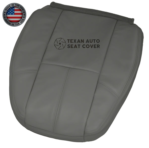 2007 to 2014 Chevy Silverado Work Truck Passenger Lean Back Synthetic Leather Replacement Seat Cover Dark Gray