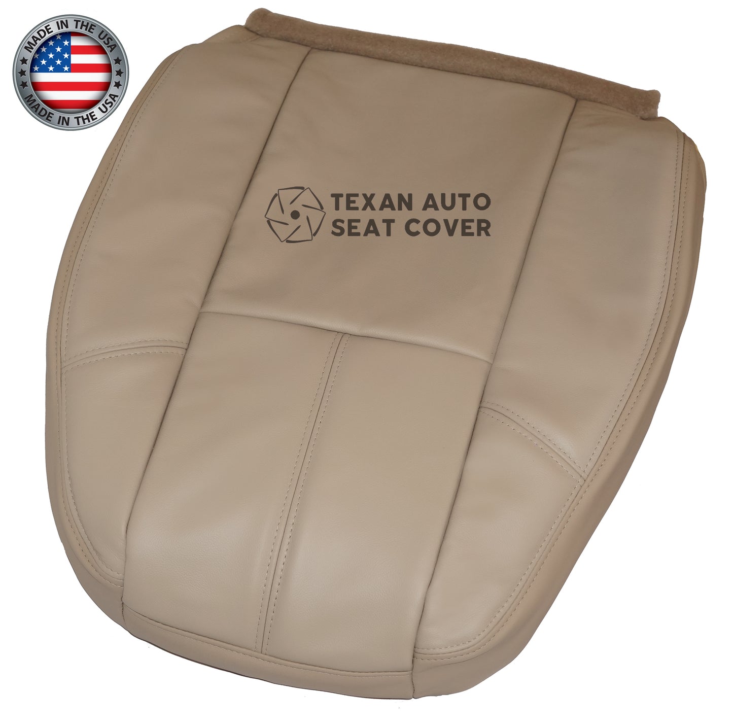2007 to 2014 Chevy Silverado Driver Lean Back Synthetic Leather Seat Cover Tan