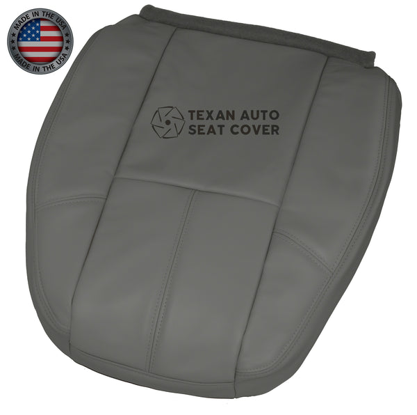 2007 to 2014 Chevy Silverado Work Truck Driver Lean Back Synthetic Leather Replacement Seat Cover Dark Gray