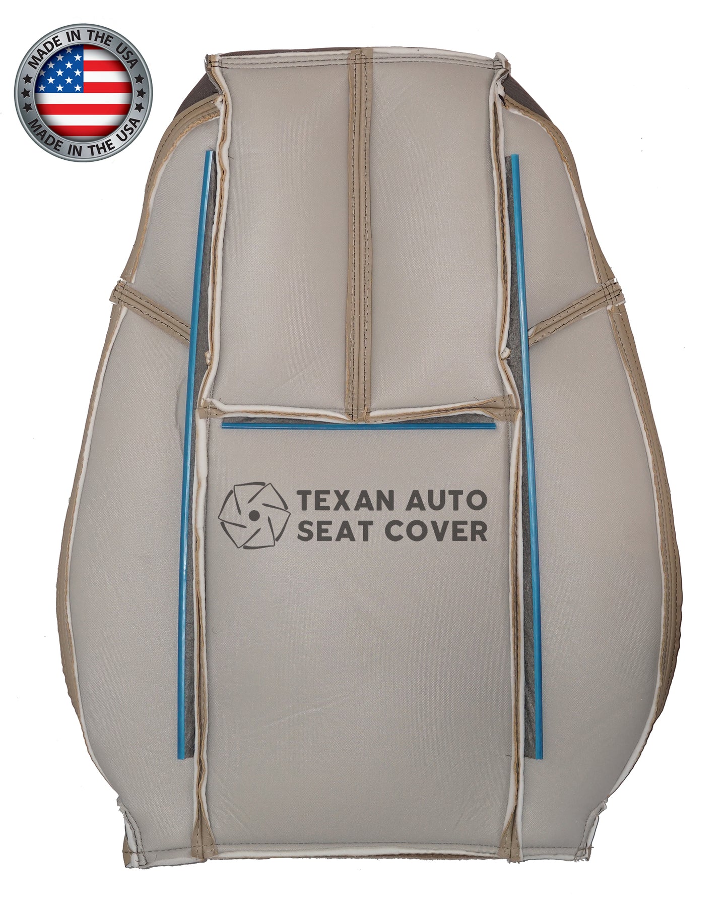 2007 to 2014 Chevy Silverado Passenger Lean Back Synthetic Leather Seat Cover Tan