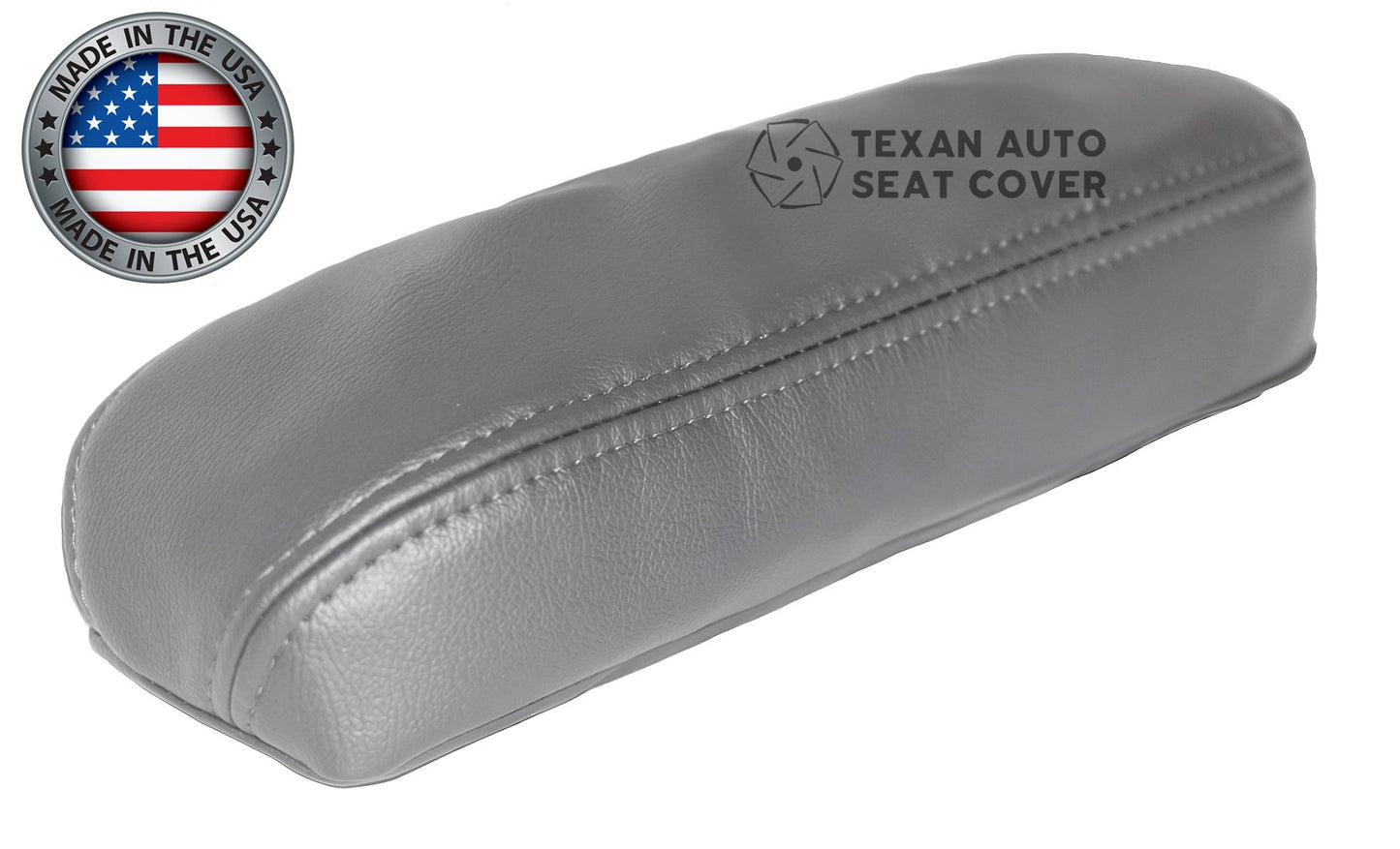 1999, 2000, 2001 Ford F150 Lariat Single-Cab, Super-Cab, Extended-Cab Passenger Side Armrest Synthetic Leather Replacement Cover Gray