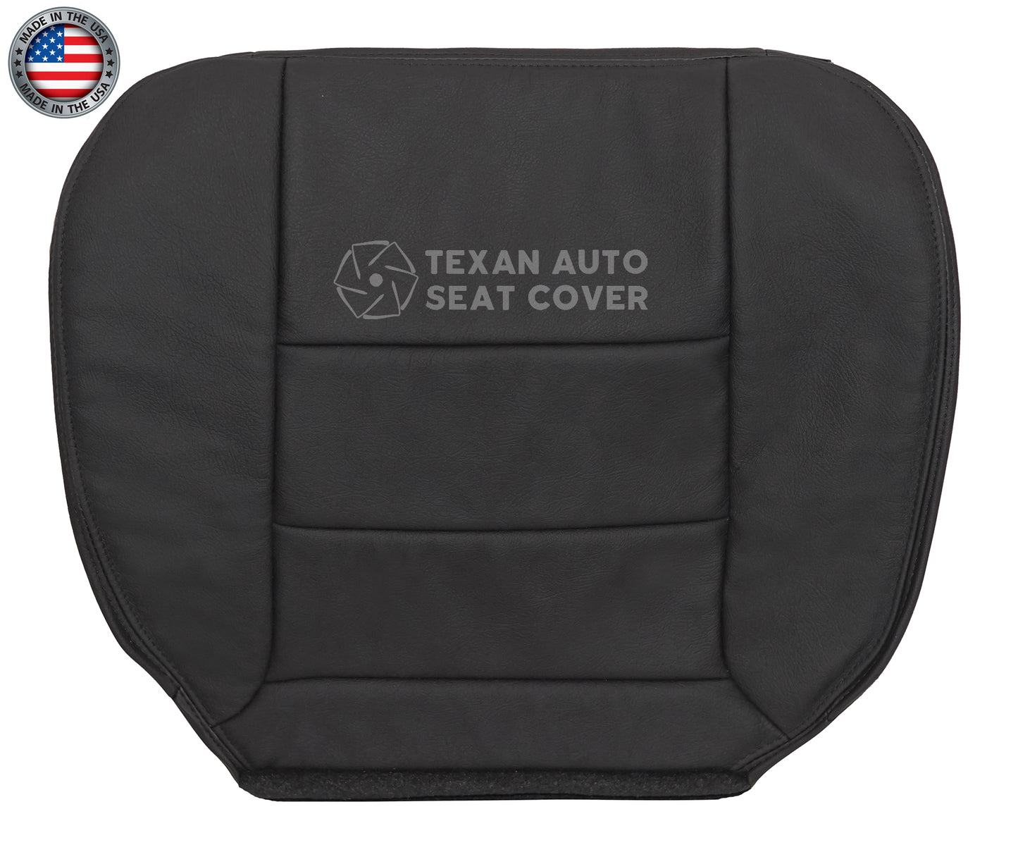 2003, 2004 Ford F250-F350-F450-F550 Lariat, Quad-Cab, Extended-Cab, X-Cab Passenger Bottom Synthetic Leather Seat Cover Black
