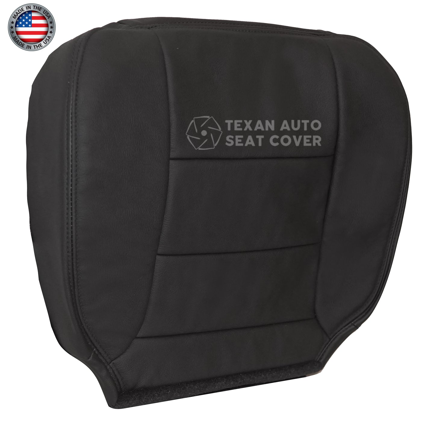 2003, 2004 Ford F250-F350-F450-F550 Lariat, Quad-Cab, Extended-Cab, X-Cab Passenger Bottom Synthetic Leather Seat Cover Black