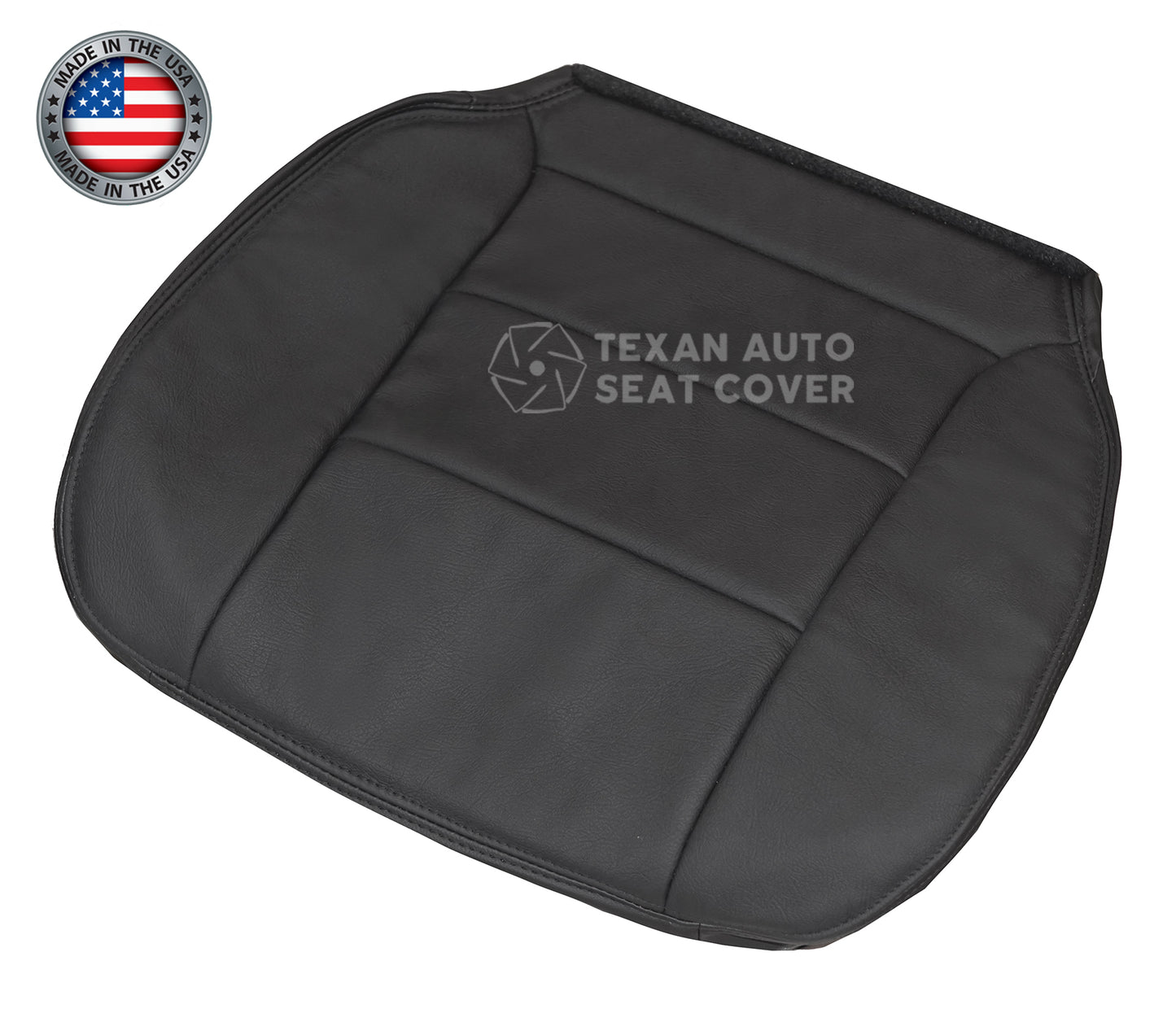 2003, 2004 Ford F250-F350-F450-F550 Lariat, Quad-Cab, Extended-Cab, X-Cab Passenger Bottom Synthetic Leather Seat Cover Black