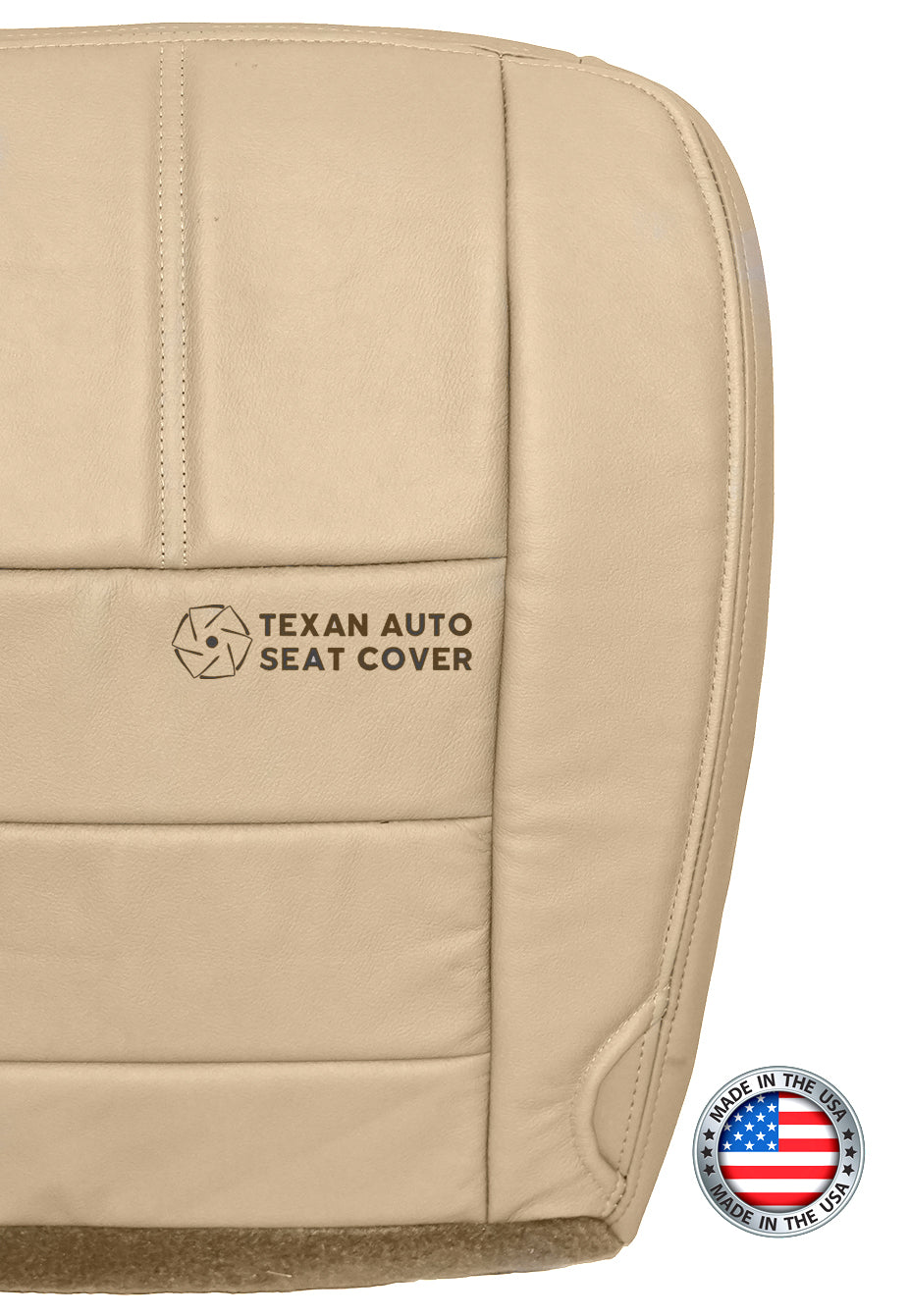 2008, 2009, 2010 Ford F250 F350 F450 F550 Lariat Passenger Side Bottom Leather Replacement Seat Cover Tan