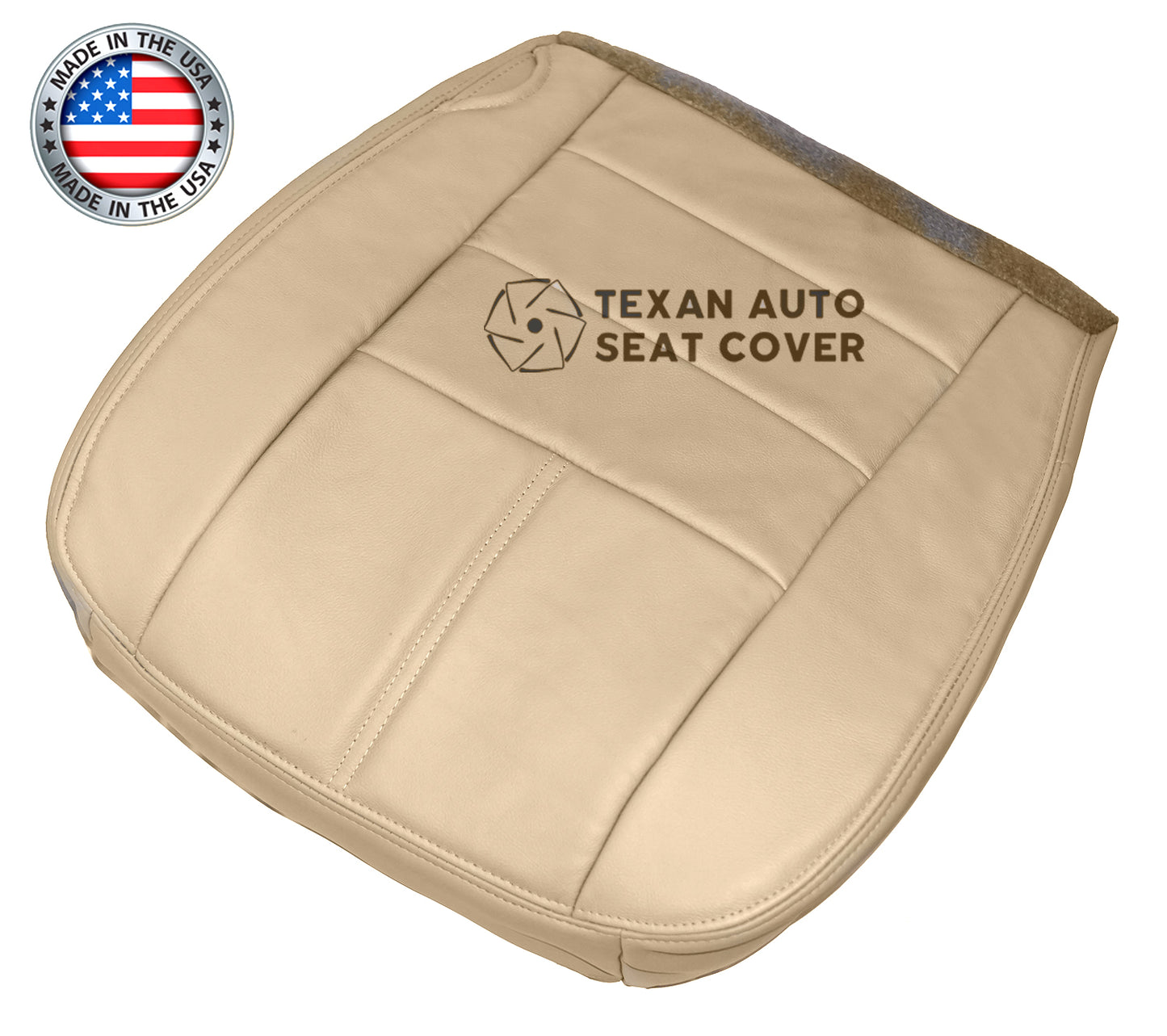 2008, 2009, 2010 Ford F250 F350 F450 F550 Lariat Driver Side Bottom Leather Replacement Seat Cover Tan